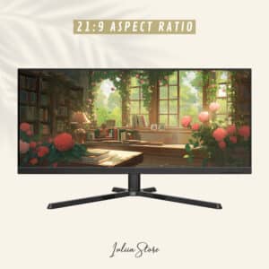 Ultrawide Screen Wallpaper Lofi Library & Roses, High Resolution Ultra Wide Monitor Background for Home Office - photo #3