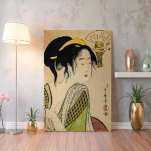 Love for a Farmer's Wife Woodblock Print on Canvas, Stunning Ukiyo-e Art by Kitagawa Utamaro, Ideal for Japanese Edo Era Art Decoration Gift - photo #3