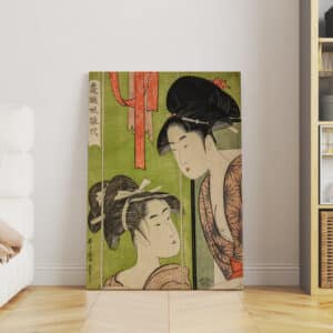 Ukiyo-e Art Reproduction by Kitagawa Utamaro, Beautiful Mosquito Net Woodblock Print Ukiyo-e Wall Art for Japanese Culture Lovers - photo #3