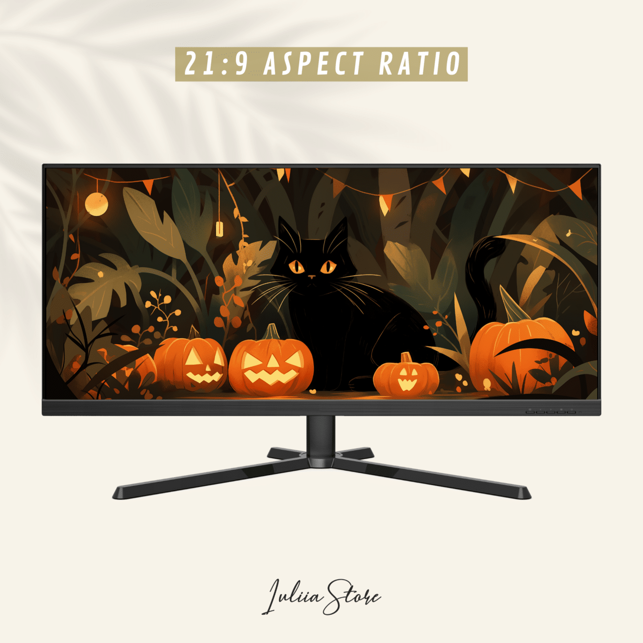 Buy Black Cat and Halloween Creep Ultrawide Wallpapers, Cute Fall 4K