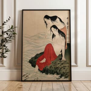 Kitagawa Utamaro Artwork The Awabi Fishers 1st Part of Triptych, Stunning Woodblock Print Reproduction Ukiyo-e Art, Great Japanese Decor - photo #6