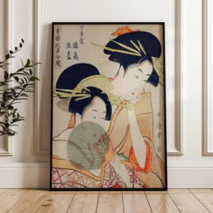 Vintage Kitagawa Utamaro Woodblock Print Chojiya Hinazuru Hinamatsu Artwork, Japanese Wall Art for Home Decor, Cultural Gift Idea - photo #6