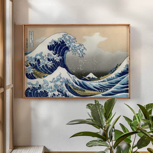 The Great Wave off Kanagawa Woodblock Print by Katsushika Hokusai, Stunning Edo Period Artwork, Japanese Wall Art for Home Decor, Asian Gift