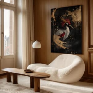 Black & Gold Japanese Crane Wall Art, Vintage-Inspired Artwork in Elegant Neutral Tones, A Great Unique Gift for Lovers of Asian Decor - photo #5