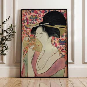 Vintage Kitagawa Utamaro Artwork Kushi Poster, Elegant Ukiyo-e Art for Home Decor, Thoughtful Japanese Edo Period Gift Idea - photo #7