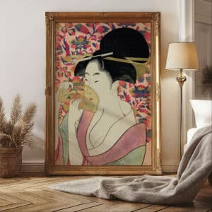 Vintage Kitagawa Utamaro Artwork Kushi Poster, Elegant Ukiyo-e Art for Home Decor, Thoughtful Japanese Edo Period Gift Idea - photo #3