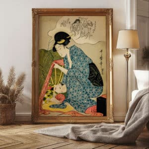 Child's Nightmare of Ghosts Art Poster, Bijin-ga Artwork by Kitagawa Utamaro, Traditional Japanese Woodblock Print, Cultural Home Gift - photo #4