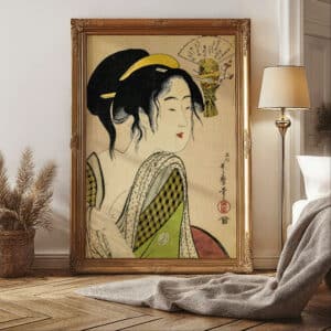 Love for a Farmer's Wife Woodblock Print by Kitagawa Utamaro, Elegant Bijin-ga Poster Artwork, Japanese Home Decor, Great Cultural Art Gift - photo #2