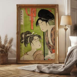 Mosquito Net Woodblock Print by Kitagawa Utamaro, Stunning Ukiyo-e Artwork, Perfect for Edo Period Japanese Art Lovers and Cultural Gifts - photo #4