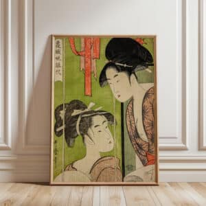 Mosquito Net Woodblock Print by Kitagawa Utamaro, Stunning Ukiyo-e Artwork, Perfect for Edo Period Japanese Art Lovers and Cultural Gifts - photo #8