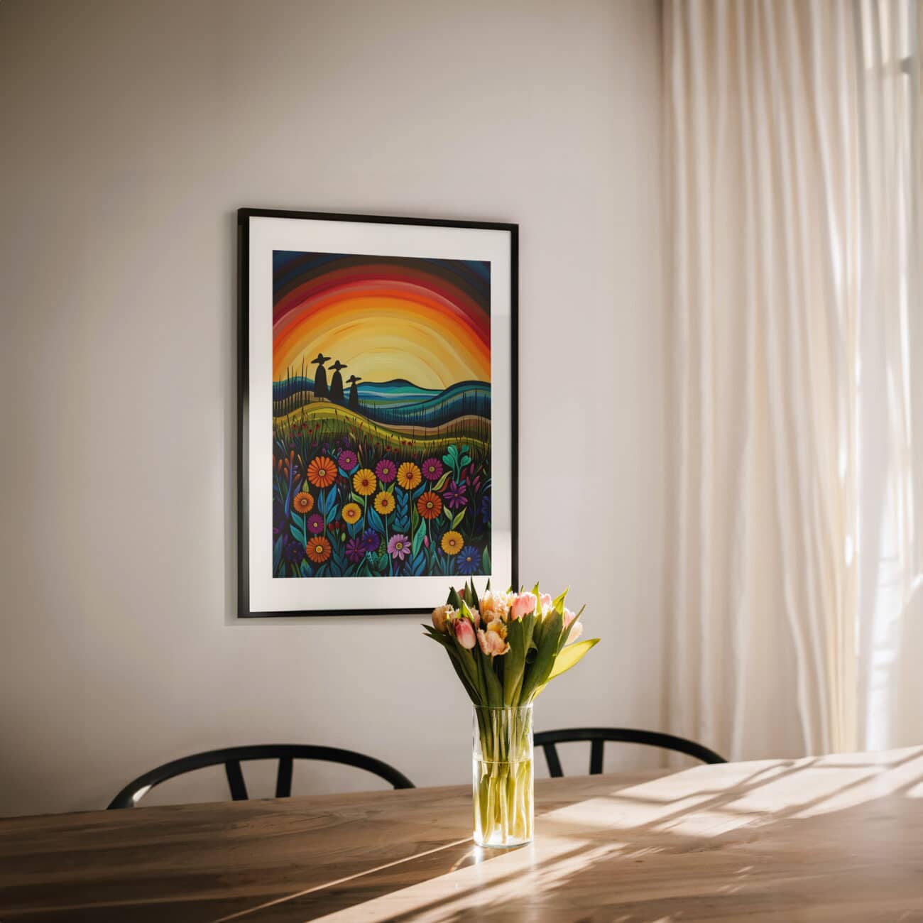Sunset Aboriginal Art Print – Canadian Inspired Design