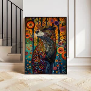 Colorful Beaver Print Inspired by Indigenous Art, Vibrant Animal Canadian Aboriginal & Inuit Artwork for Unique Home Decor, Housewarming Gift - photo #10