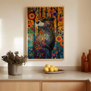 Colorful Beaver Print Inspired by Indigenous Art, Vibrant Animal Canadian Aboriginal & Inuit Artwork for Unique Home Decor, Housewarming Gift - photo #7