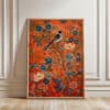 Madhubani Bird and Tree with Flower Art Print, Vibrant Indian Folk Art for Gallery Wall Decor, Traditional Indian Style Wedding and Housewarming Gift