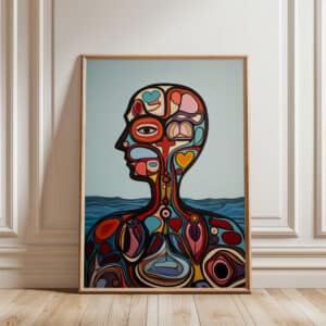 Contemporary Canadian Aboriginal-Inspired Print, Eye-Catching Indigenous Artwork for Living Spaces, Perfect for Home Decor or Housewarming Gift