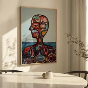 Contemporary Canadian Aboriginal-Inspired Print, Eye-Catching Indigenous Artwork for Living Spaces, Perfect for Home Decor or Housewarming Gift - photo #4