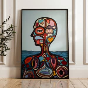 Contemporary Canadian Aboriginal-Inspired Print, Eye-Catching Indigenous Artwork for Living Spaces, Perfect for Home Decor or Housewarming Gift - photo #2