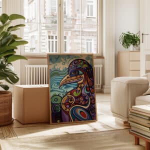 Eagle First Nations Style Wall Art, Vibrant Aboriginal Canadian and Indigenous Inspired Print for Unique Home Decor, Perfect Housewarming Gift - photo #6