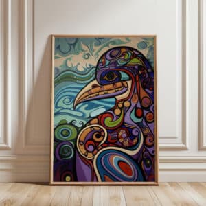 Eagle First Nations Style Wall Art, Vibrant Aboriginal Canadian and Indigenous Inspired Print for Unique Home Decor, Perfect Housewarming Gift - photo #4