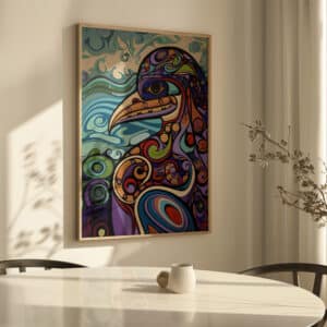 Eagle First Nations Style Wall Art, Vibrant Aboriginal Canadian and Indigenous Inspired Print for Unique Home Decor, Perfect Housewarming Gift - photo #5