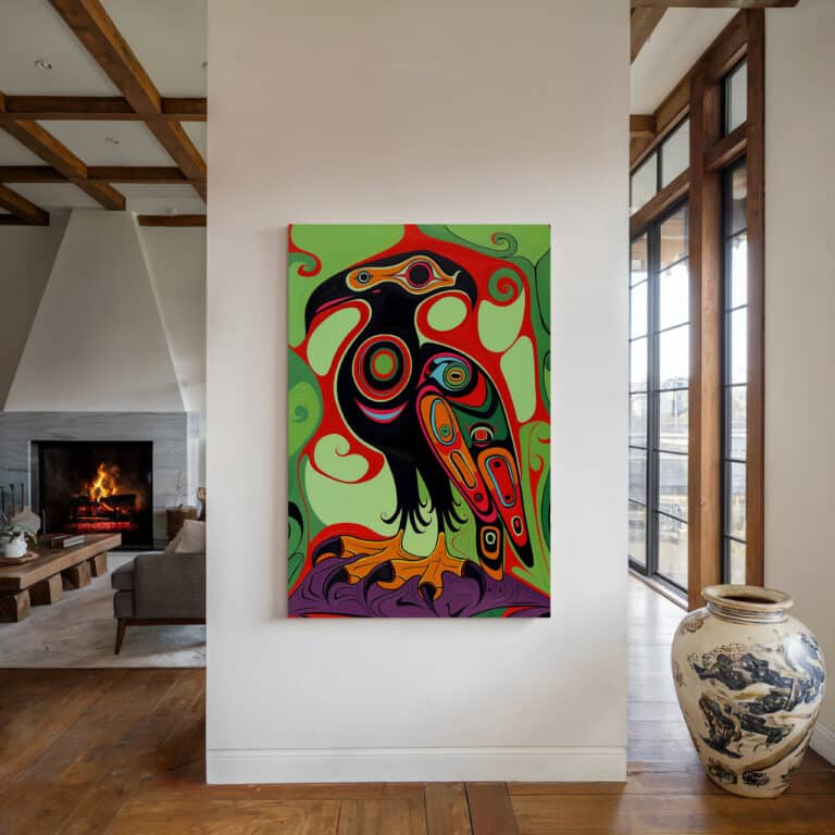 Eagle Bird Canvas – Inuit Inspired Canadian Art