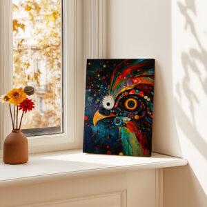 Colorful Eagle Wall Art Inspired by Canadian Indigenous Art, Stunning Aboriginal Style Artwork for Contemporary Spaces, Perfect Housewarming Gift - photo #7