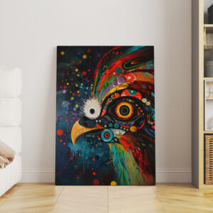 Colorful Eagle Wall Art Inspired by Canadian Indigenous Art, Stunning Aboriginal Style Artwork for Contemporary Spaces, Perfect Housewarming Gift - photo #10