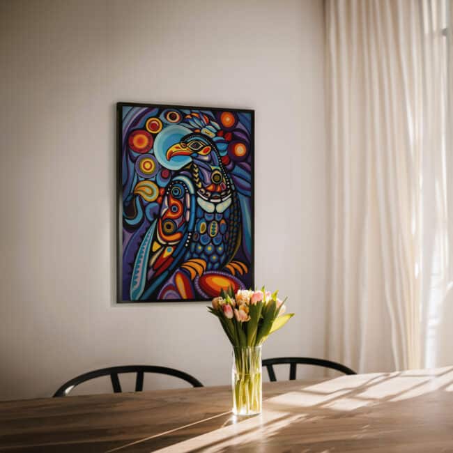 Colorful Eagle Wall Art – First Nations Inspired Design