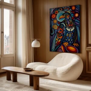 Colorful Eagle First Nations Inspired Wall Art, Vibrant Aboriginal Canada Indigenous Style Print for Unique Home Decor & Thoughtful Gifts - photo #4