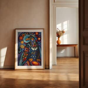 Colorful Eagle First Nations Inspired Wall Art, Vibrant Aboriginal Canada Indigenous Style Print for Unique Home Decor & Thoughtful Gifts - photo #6