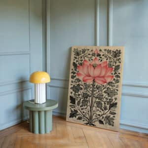 Gentle Lotus Canvas Inspired by Indian Art, Exquisite Floral Madhubani & Pichwai Style Wall Artwork for Home Decor, Thoughtful Gift - photo #6