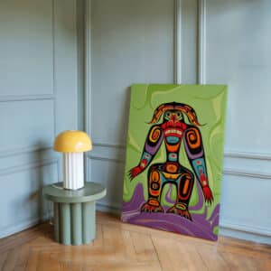 Abstract Canadian Indigenous-Inspired Canvas, Vibrant Aboriginal Artwork Style Print for Unique Home Décor, Perfect Gallery Wall Cultural Gift - photo #3