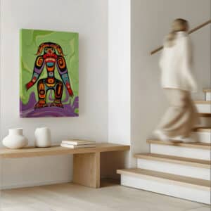 Abstract Canadian Indigenous-Inspired Canvas, Vibrant Aboriginal Artwork Style Print for Unique Home Décor, Perfect Gallery Wall Cultural Gift - photo #14