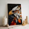 Bold Eagle Canadian Indigenous Inspired Wall Art, Vibrant Contemporary Design Print, Ideal Gift for Housewarming and Native Art Enthusiasts