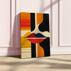 Lips Bauhaus Inspired Canvas, Decorative Mid Century Wall Art For Stylish Home Accents, Ideal Print Artwork Gift for Art Lovers and Trendy Spaces - photo #9