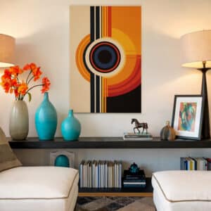 Abstract Geometric Eye Canvas Wall Art, Bauhaus-Inspired Mid Century Modern Design Print for Modern Wall Décor, Perfect Art Gift for Art Lovers - photo #7