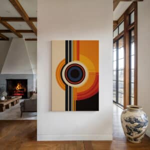 Abstract Geometric Eye Canvas Wall Art, Bauhaus-Inspired Mid Century Modern Design Print for Modern Wall Décor, Perfect Art Gift for Art Lovers - photo #3