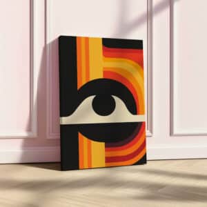 Abstract Eye Bauhaus Style Canvas, Eclectic Geometric Wall Art Ideal for MCM Modern Print Home Decor Accents and Thoughtful Gifts for Art Lovers - photo #9