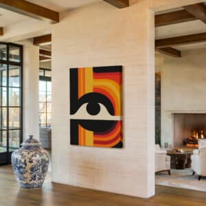 Abstract Eye Bauhaus Style Canvas, Eclectic Geometric Wall Art Ideal for MCM Modern Print Home Decor Accents and Thoughtful Gifts for Art Lovers - photo #6