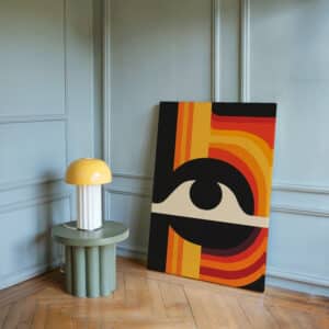 Abstract Eye Bauhaus Style Canvas, Eclectic Geometric Wall Art Ideal for MCM Modern Print Home Decor Accents and Thoughtful Gifts for Art Lovers - photo #7