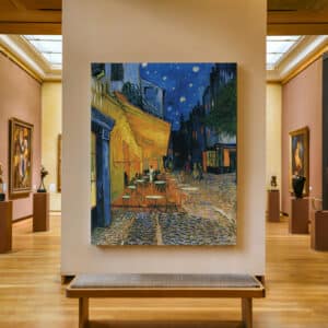 Cafe Terrace at Night by Vincent Van Gogh Canvas, Stunning Impressionist Wall Art Reproduction for Living Room Decor, Perfect Print Wedding Gift