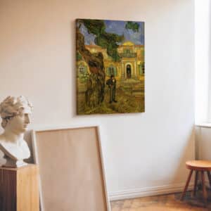 Pine Trees with Figure in the Garden of Saint-Paul Hospital by Vincent Van Gogh Artwork, Classic Canvas Fine Art Reproduction for Wall Decor - photo #4