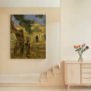 Pine Trees with Figure in the Garden of Saint-Paul Hospital by Vincent Van Gogh Artwork, Classic Canvas Fine Art Reproduction for Wall Decor - photo #5