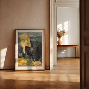 Vincent Van Gogh Portrait of Dr. Gachet Print, Framed Impressionist Wall Art Reproduction for Living Room and Office Décor, Stunning Gift Idea - photo #12