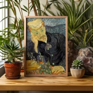 Vincent Van Gogh Portrait of Dr. Gachet Print, Framed Impressionist Wall Art Reproduction for Living Room and Office Décor, Stunning Gift Idea - photo #8