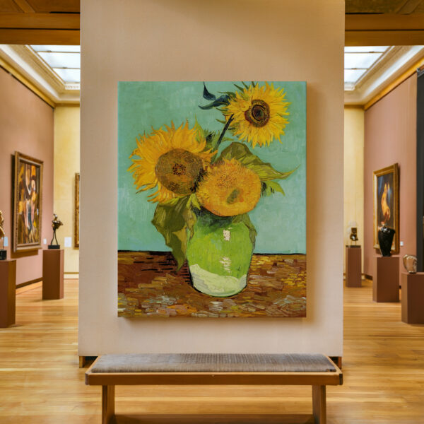 Sunflowers by Vincent Van Gogh Canvas, Classic Impressionist Print Artwork for Timeless Home Decor, Thoughtful Art Reproduction Gift