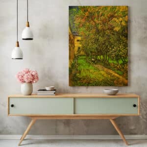 Garden of Saint-Paul Hospital by Vincent Van Gogh Print Canvas, Exquisite Fine Art Reproduction for Gallery Wall Decor, Great Gift for Art Lovers