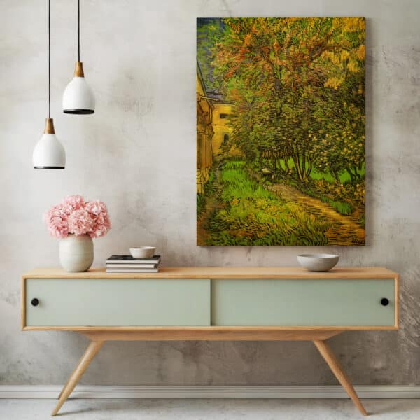 Garden of Saint-Paul Hospital by Vincent Van Gogh Print Canvas, Exquisite Fine Art Reproduction for Gallery Wall Decor, Great Gift for Art Lovers