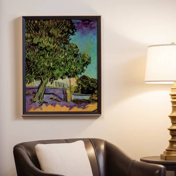 Vincent Van Gogh Chestnut Trees in Blossom Wall Art, Framed Impressionist Art Reproduction Print for Gallery Walls, Perfect Home Decor Gift