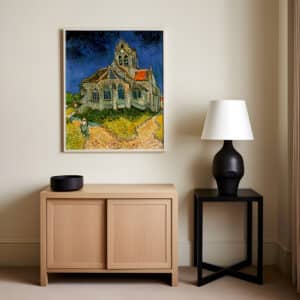 Vincent Van Gogh The Church at Auvers Artwork, Framed Art Reproduction Print of Timeless Impressionist Masterpiece for Home and Office Decor - photo #5